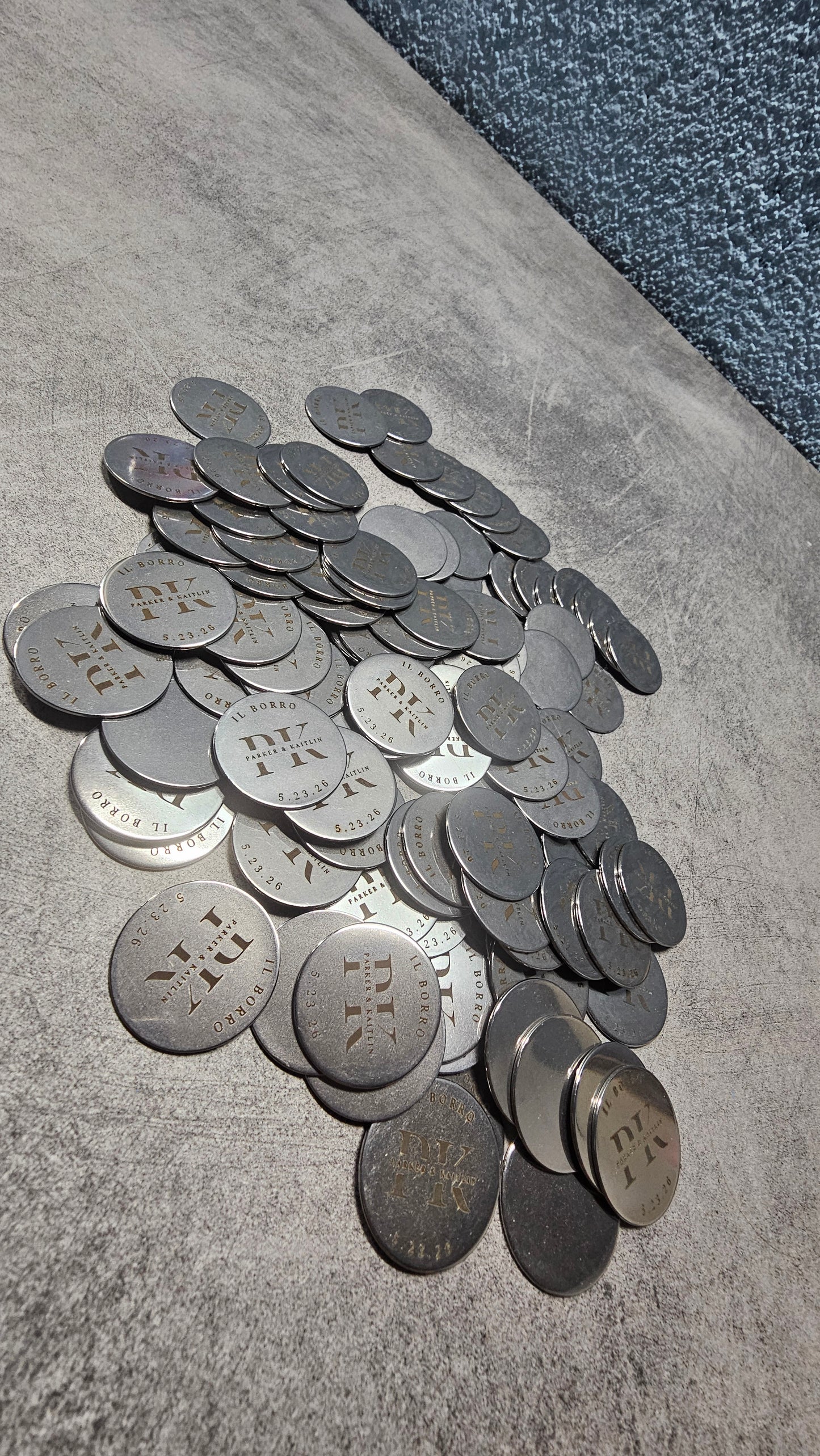 Engraved Stainless Steel Tokens