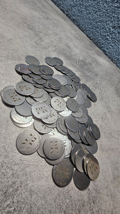 Engraved Stainless Steel Tokens