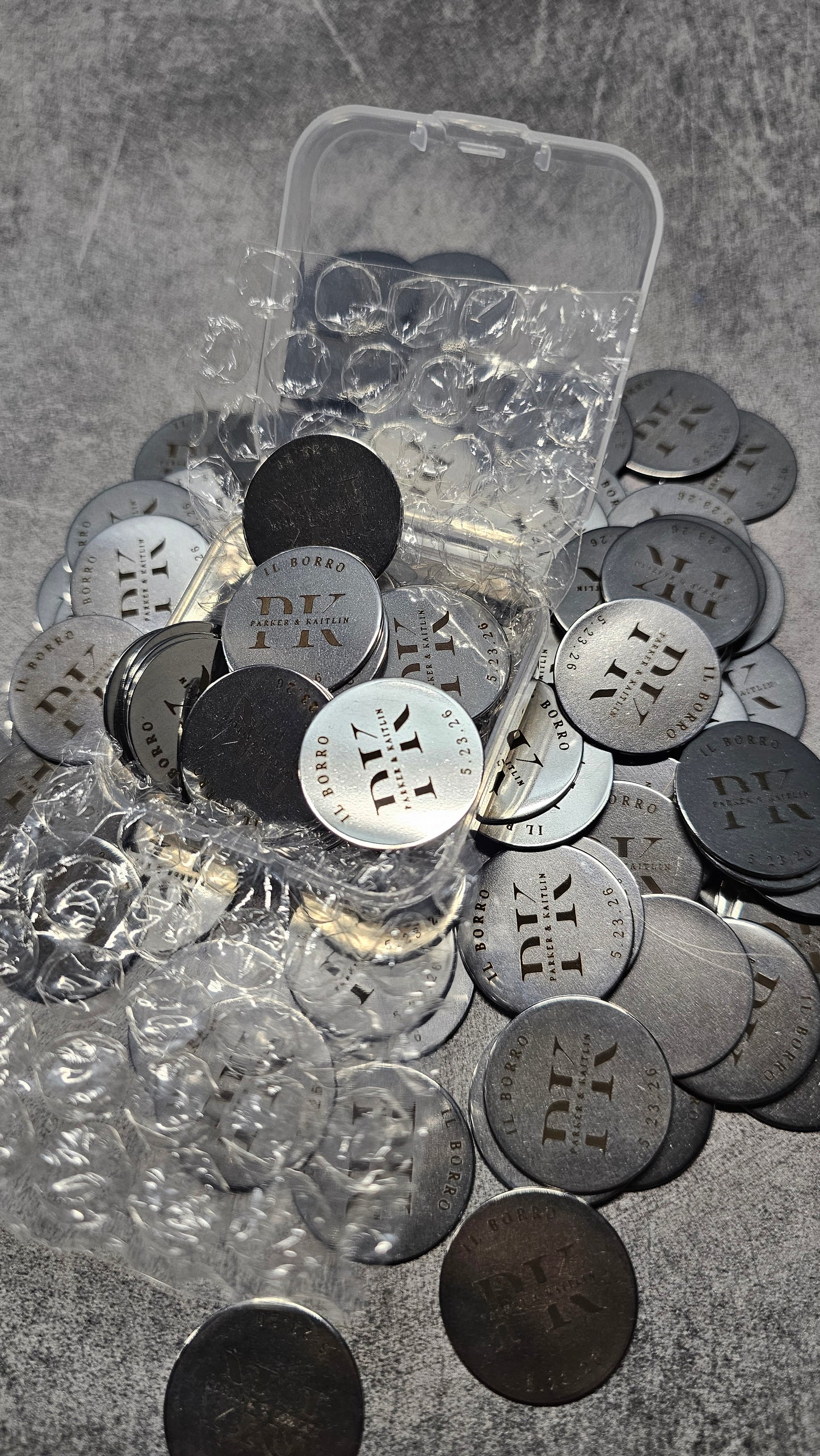 Engraved Stainless Steel Tokens