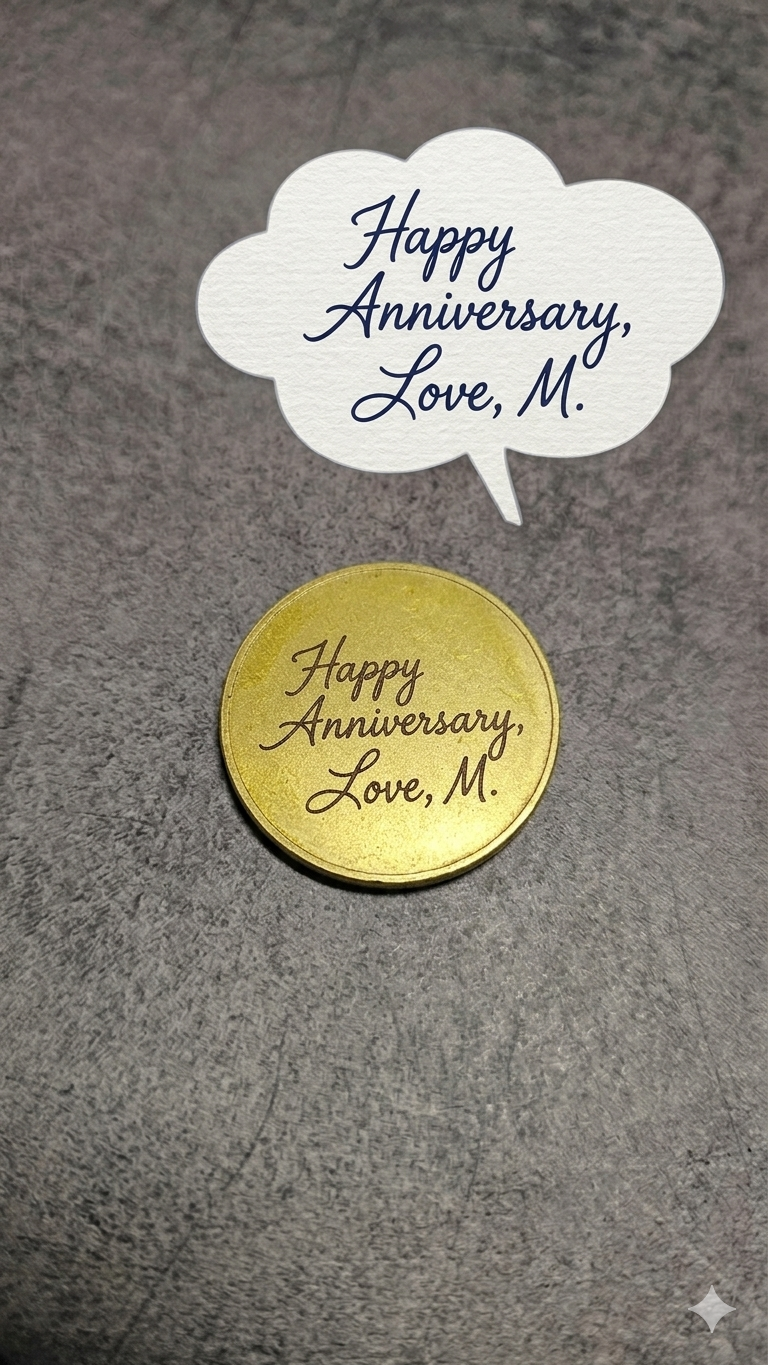 Personalized Handwriting Coin, Custom Photo Engraved Token, Memorial Keepsake Gift for Him, Pocket Hug Coin, Actual Handwriting Gift
